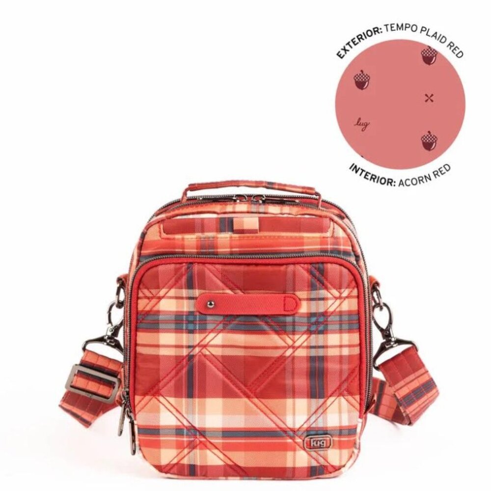 Lug Skeeter Bridge Convertible Crossbody Tempo Plaid Red
